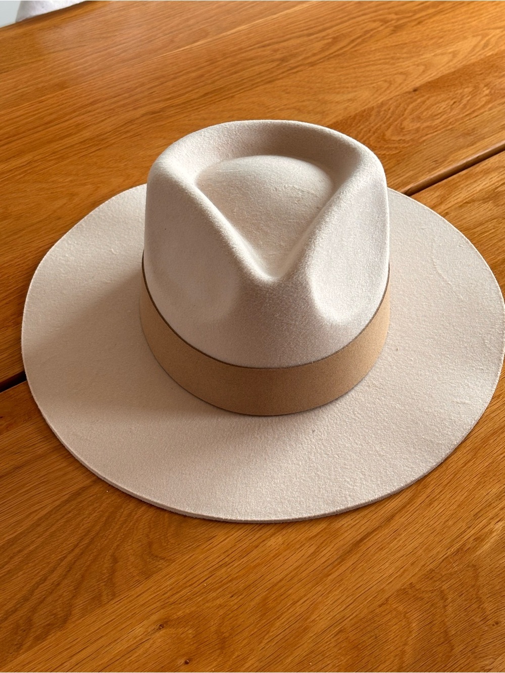 Teressa Foglia x Curateur Lynn Cream Felt Fedora Hat Wide Brim